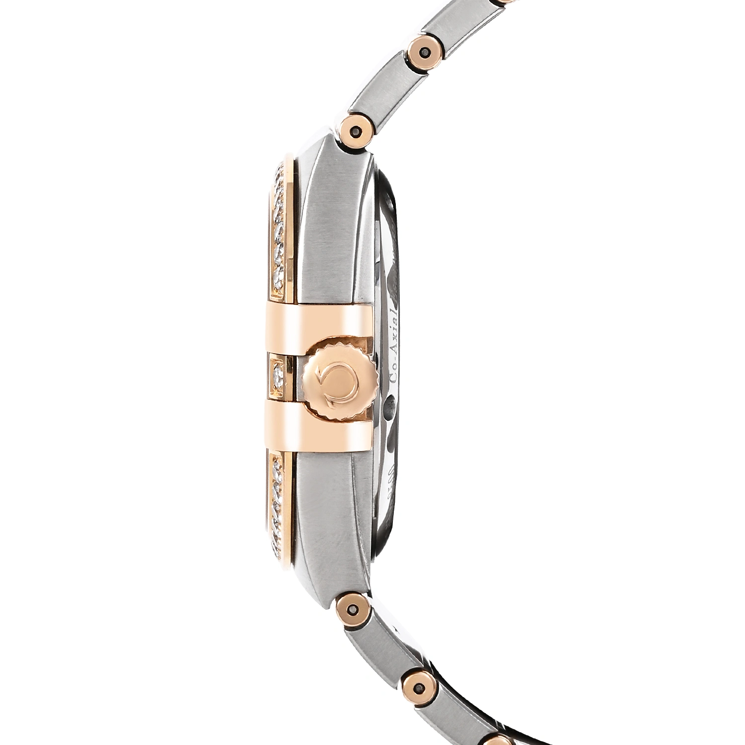 Constellation Steel & Red Gold Brown Dial Diamond on Bezel and Markers