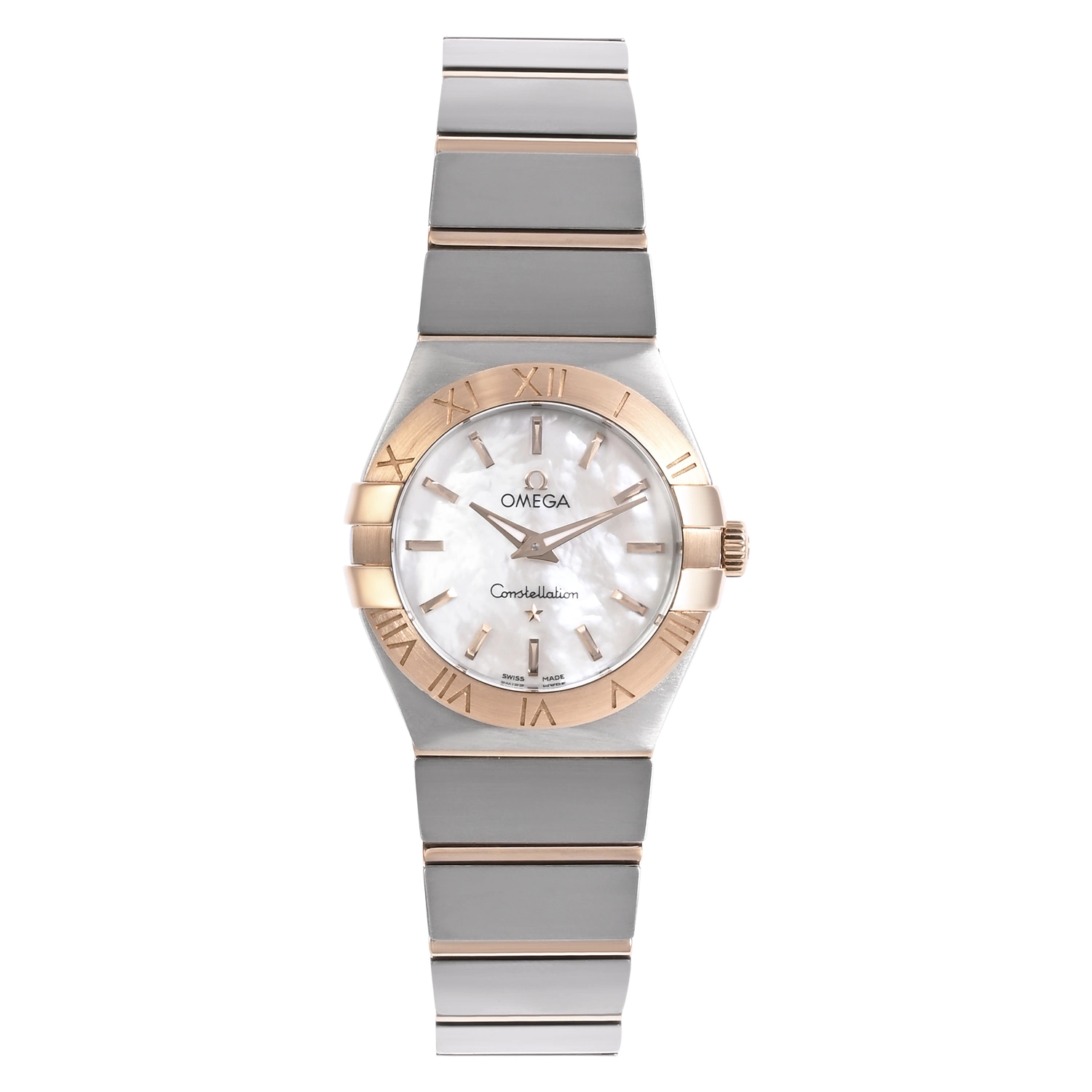 Constellation Steel & Red Gold Mother of Pearl Dial Diamond Markers