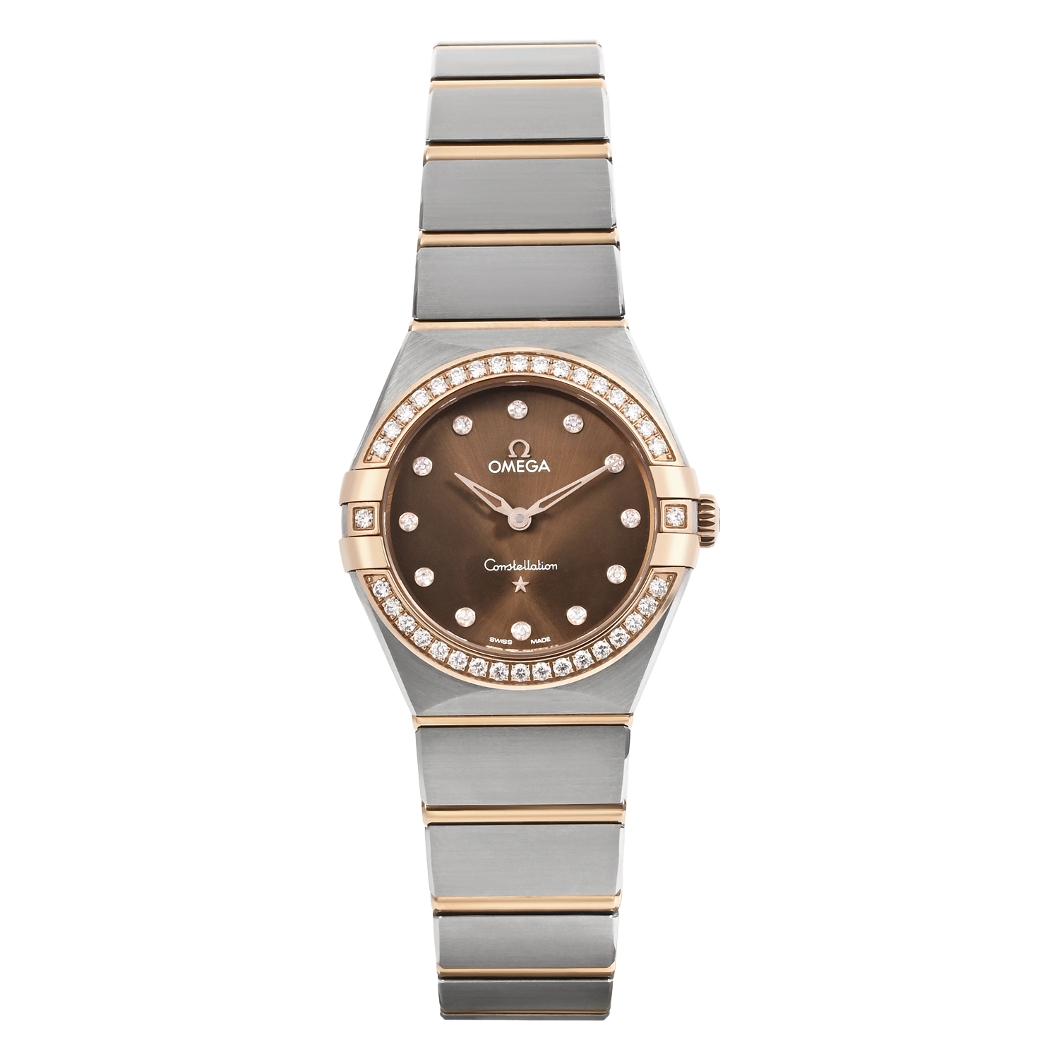 Constellation Steel & Sedna Gold Brown Dial Diamond Markers & Diamonds on Bezel