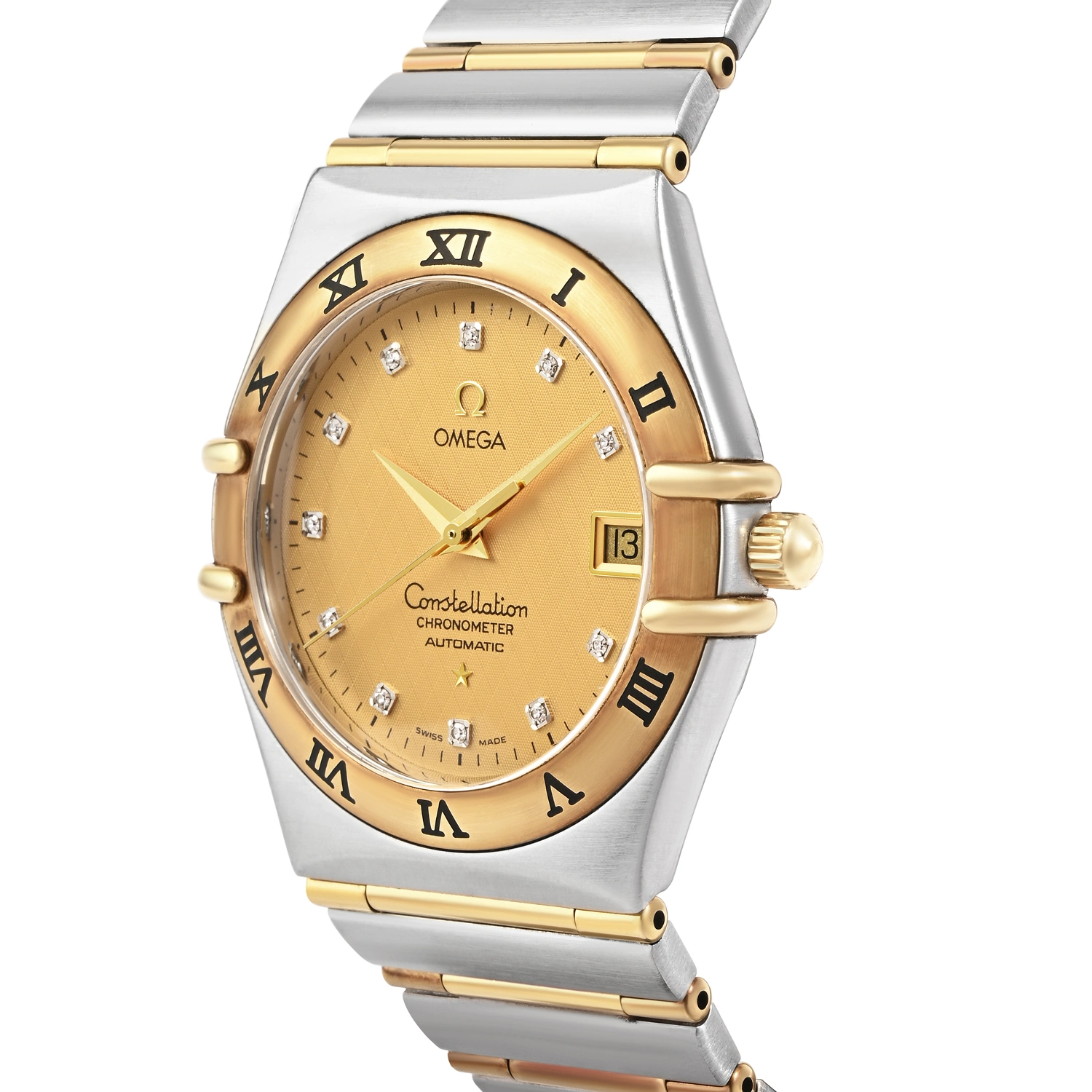 Constellation Steel & Yellow Gold Yellow Dial Diamond Markers