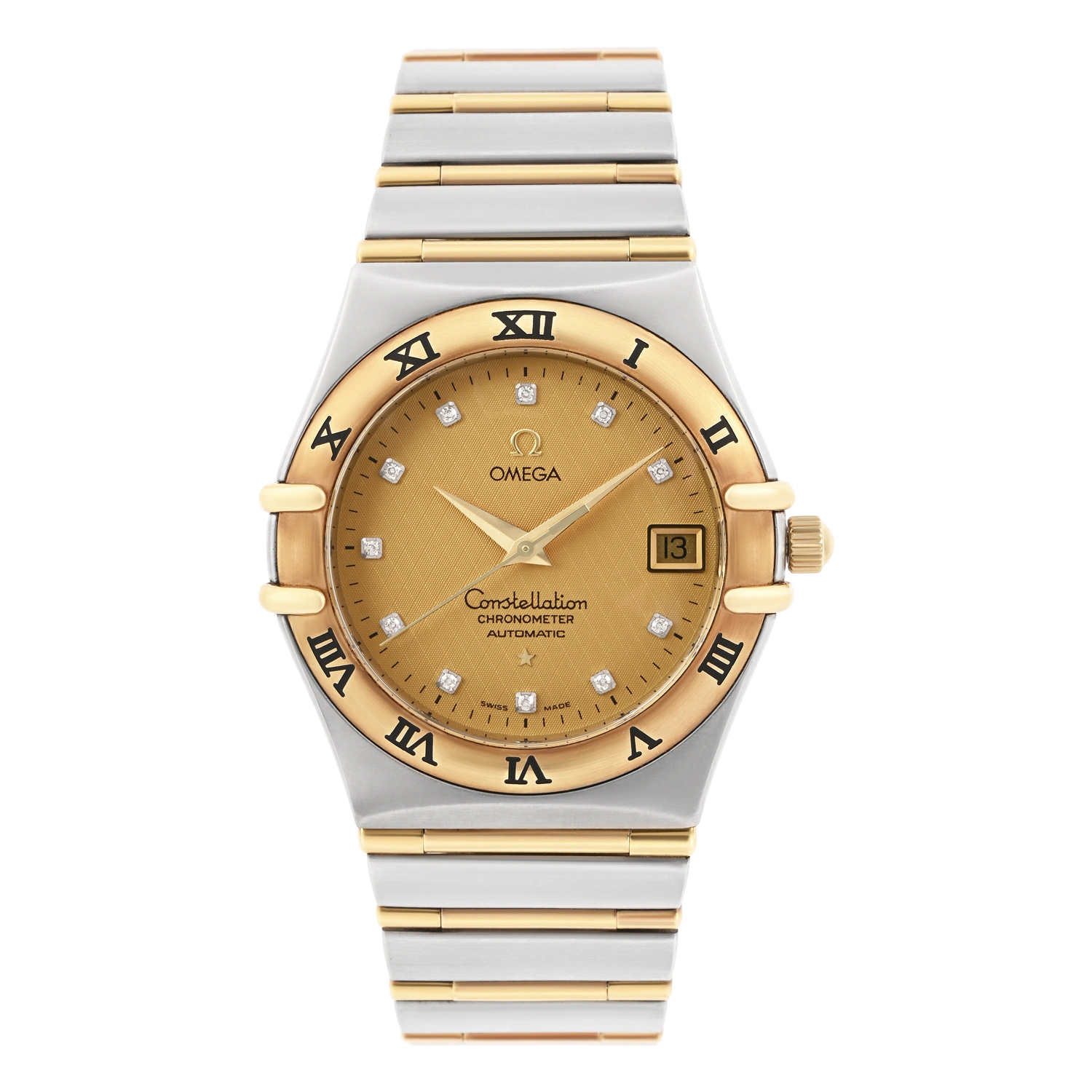 Constellation Steel & Yellow Gold Yellow Dial Diamond Markers