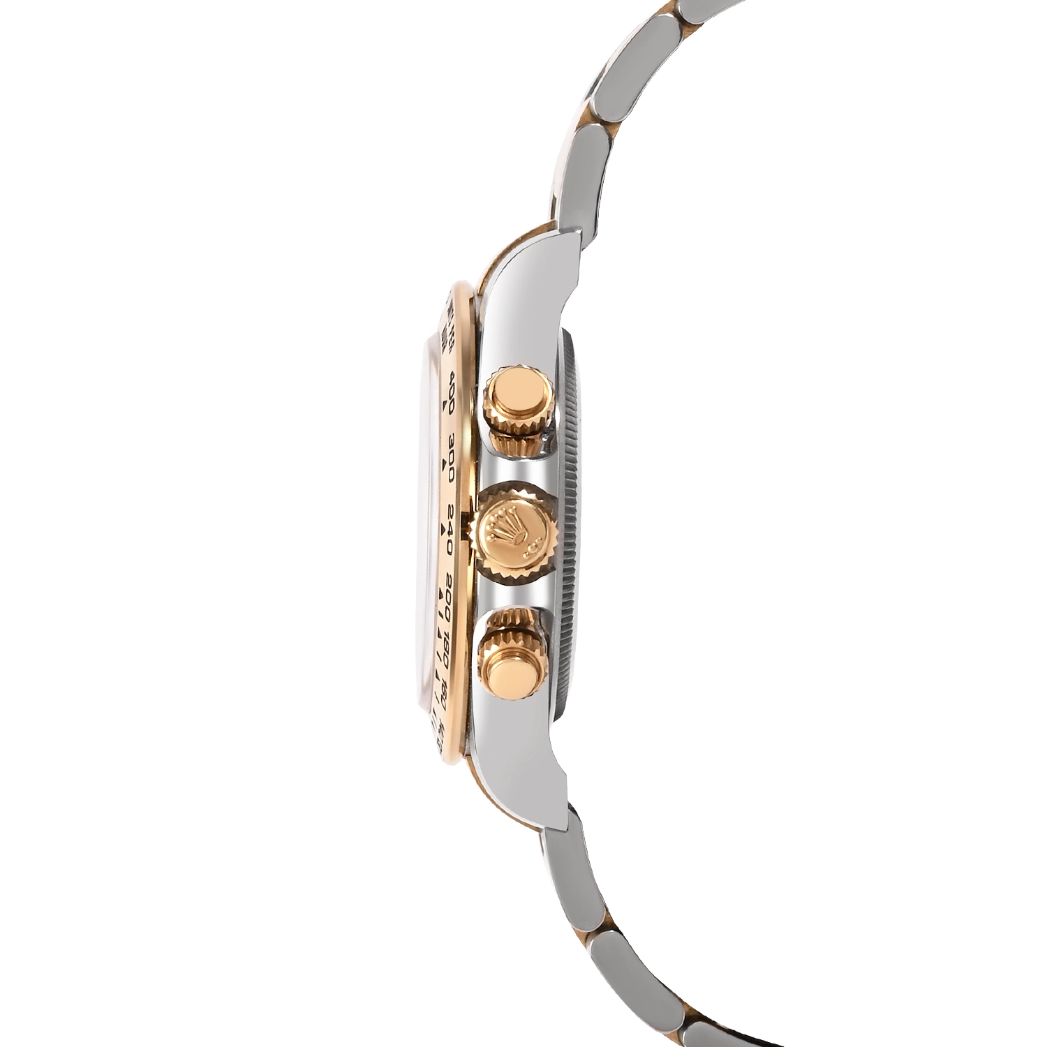 Cosmograph Daytona Steel and Yellow Gold Black with Golden Counter Rings Dial