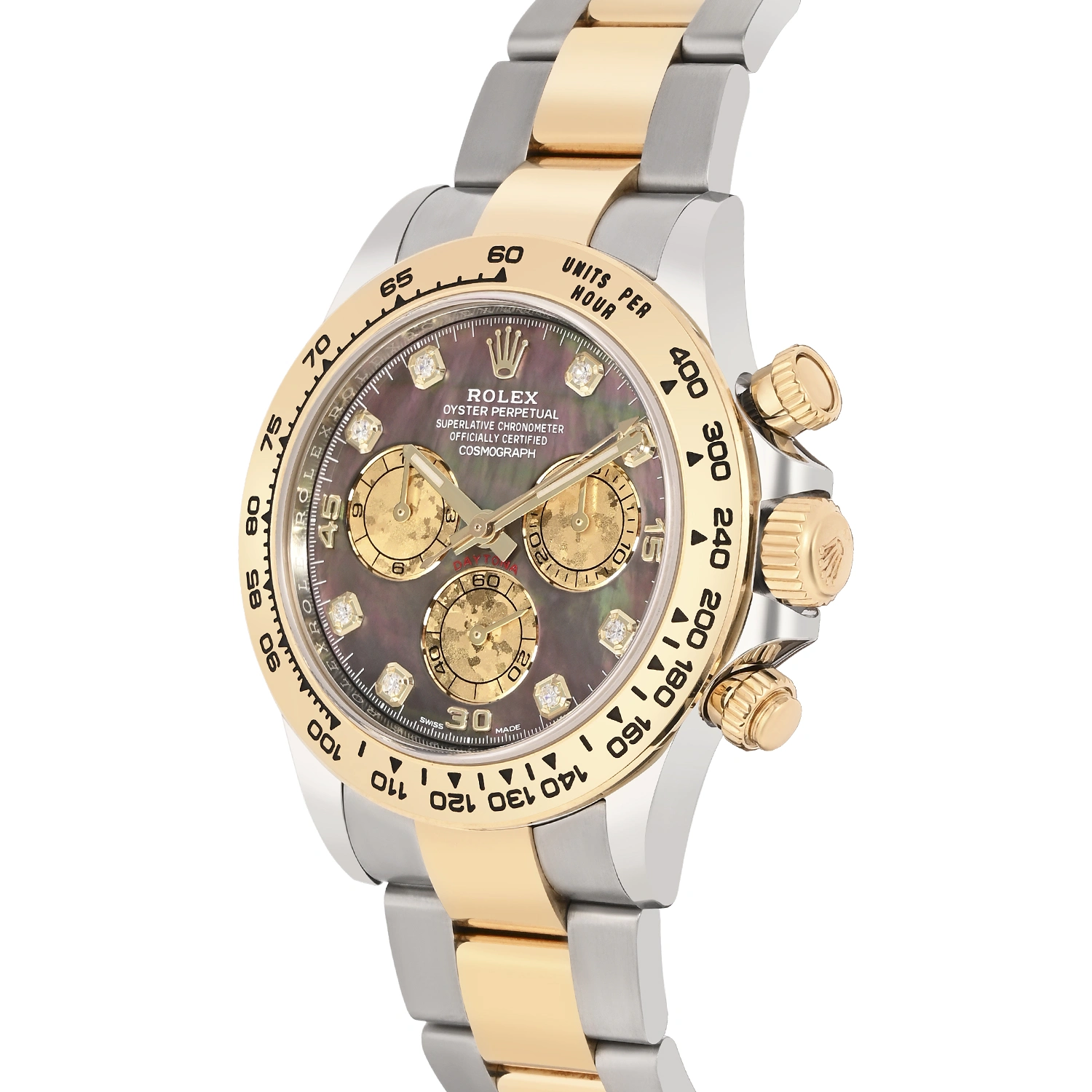 Cosmograph Daytona Steel and Yellow Gold Dark Mother-of-Pearl Dial