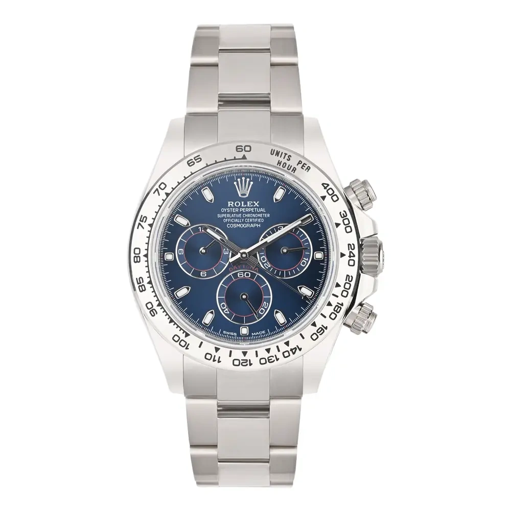 Cosmograph Daytona White Gold Bright Blue Dial