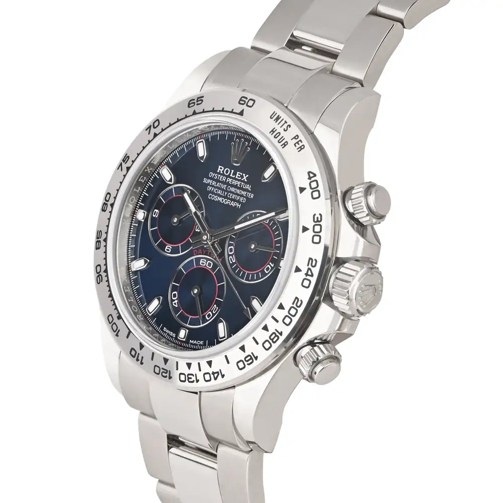 Cosmograph Daytona White Gold Bright Blue Dial