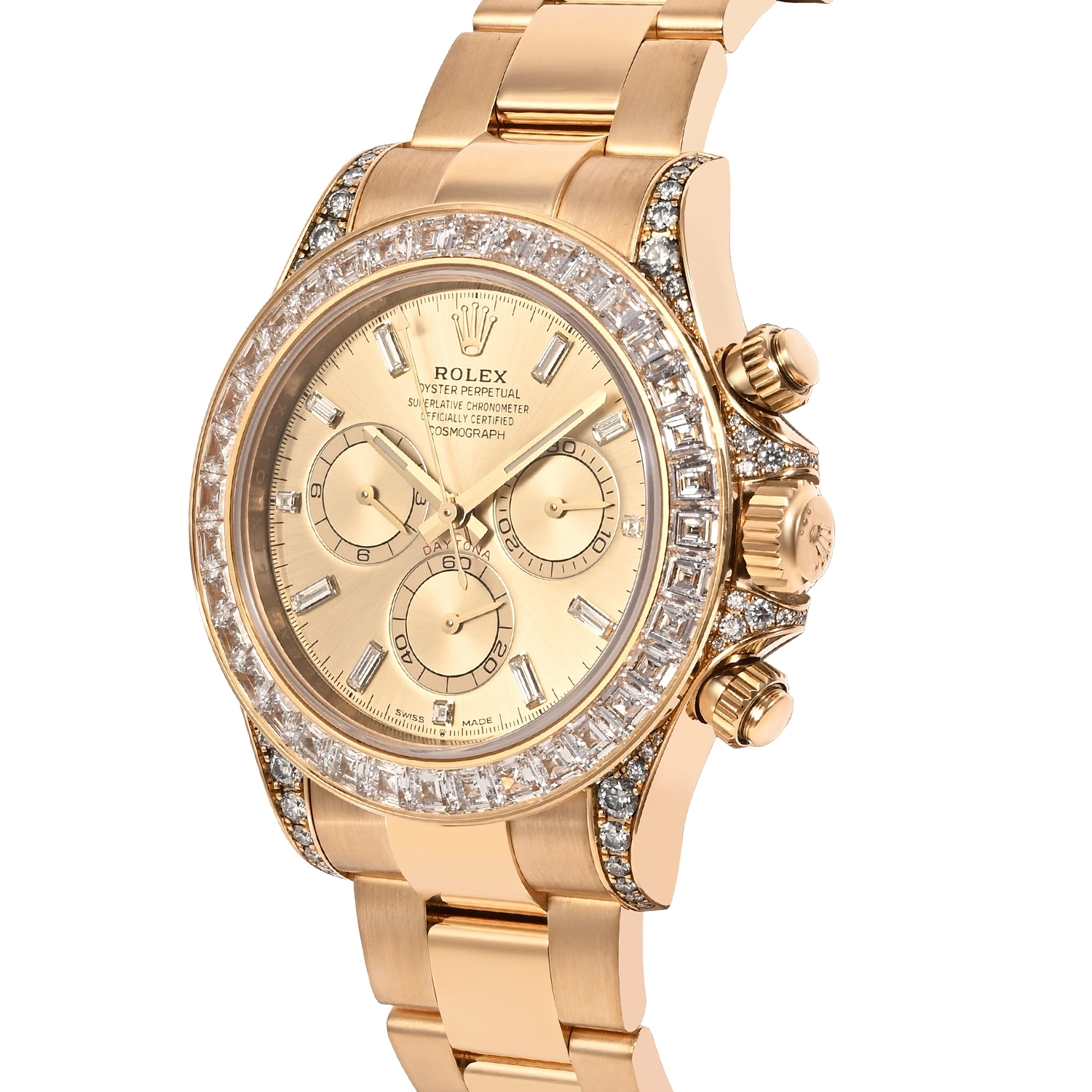 Cosmograph Daytona Yellow Gold Trapeze Diamond-Set Golden Set With Diamonds
