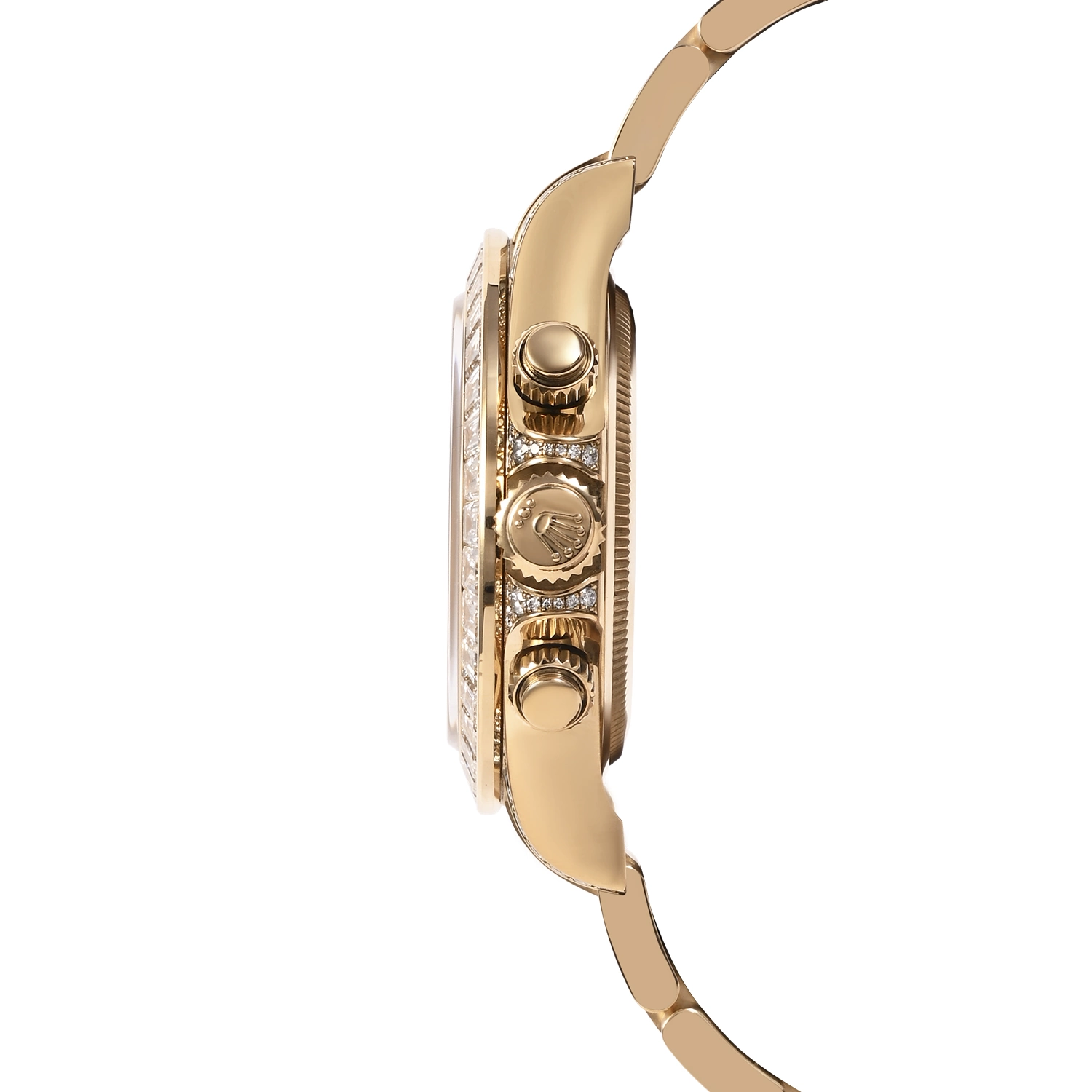 Cosmograph Daytona Yellow Gold Trapeze Diamond-Set Golden Set With Diamonds