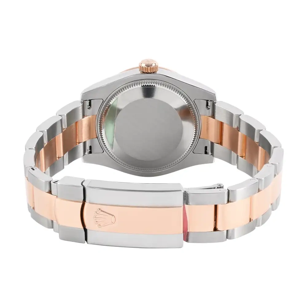 Datejust 31mm Steel Rose Scattered Diamond Bezel Chocolate Dial