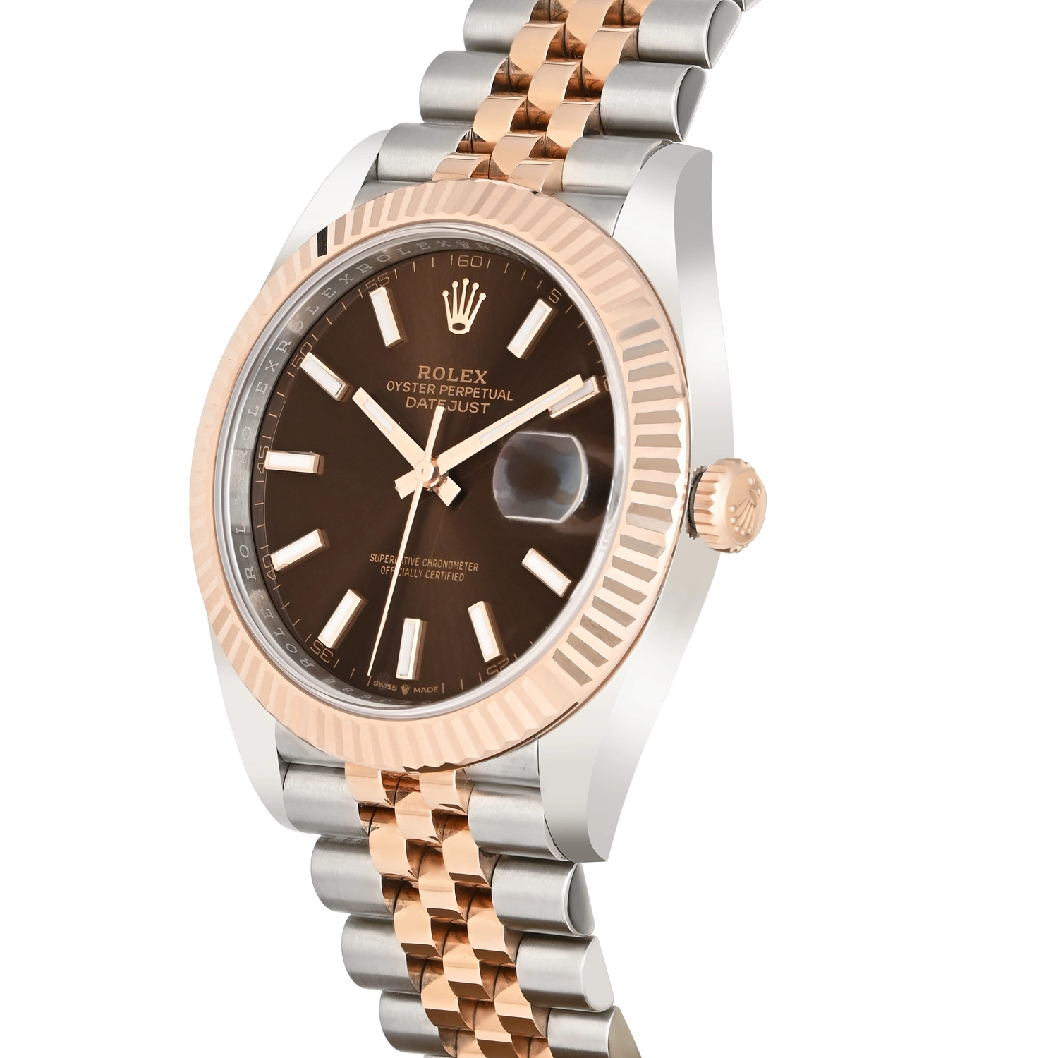 Datejust 41 Steel & Everose Gold Chocolate Dial