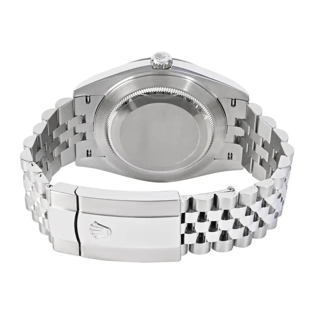 Datejust Bright Black Dial Diamond Markers on Jubilee bracelet