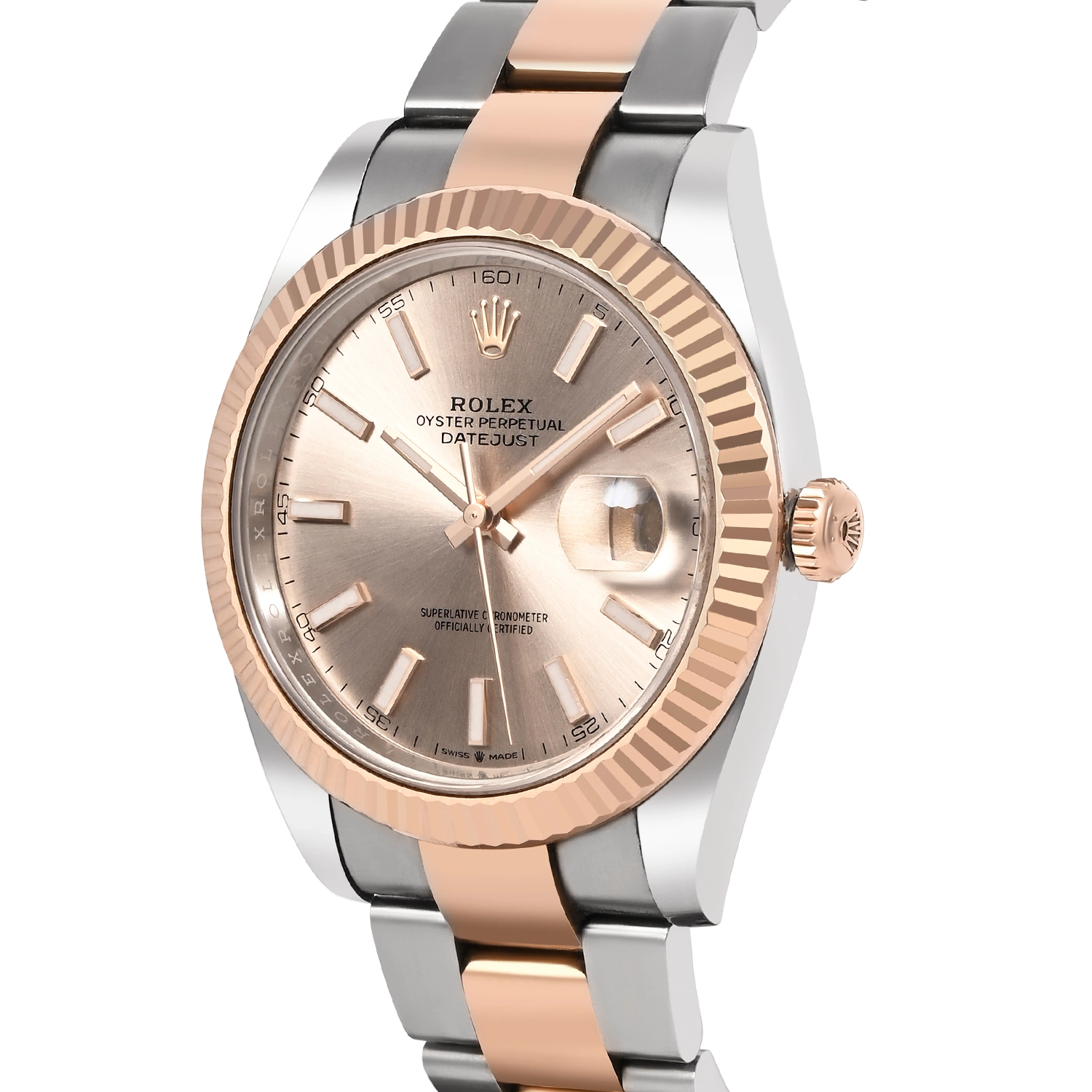 Datejust Steel and EverRose Gold Sundust Dial
