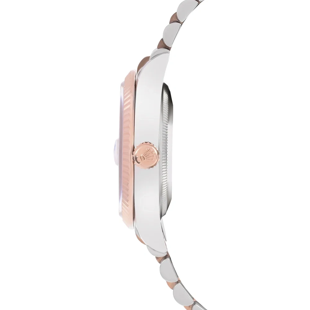 Datejust Steel and Rose Gold Rose Color Set with Diamonds