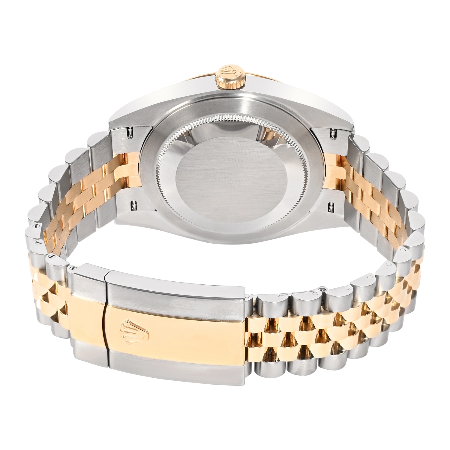 Datejust Steel and Yellow Gold Bright Black Dial Diamond Markers