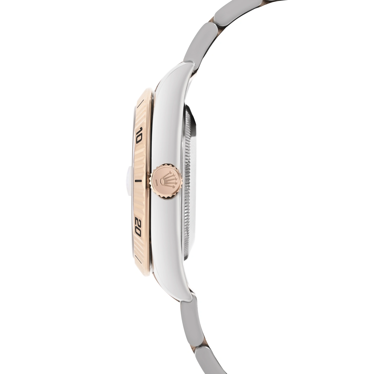 Datejust Turn-O-Graph Steel and Everose Gold White Dial