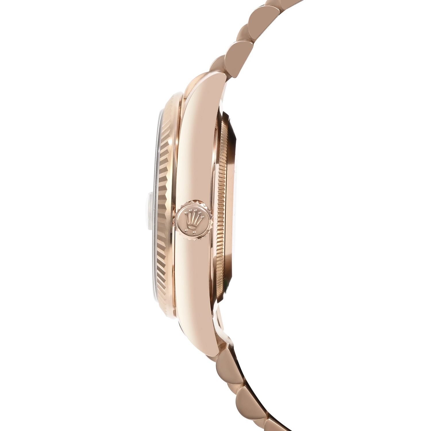 Day-Date 36 Everose Gold Chocolate Dial Diamonds and Baguette-cut Ruby Markers