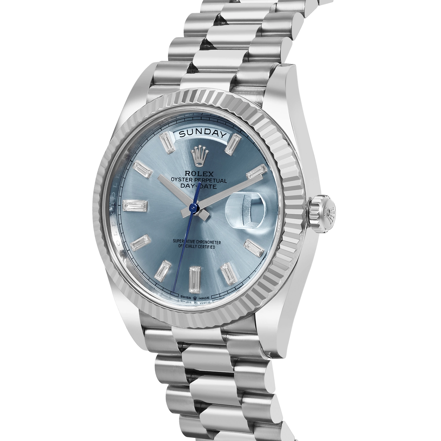 Day-Date 40 Platinum Ice Blue Dial