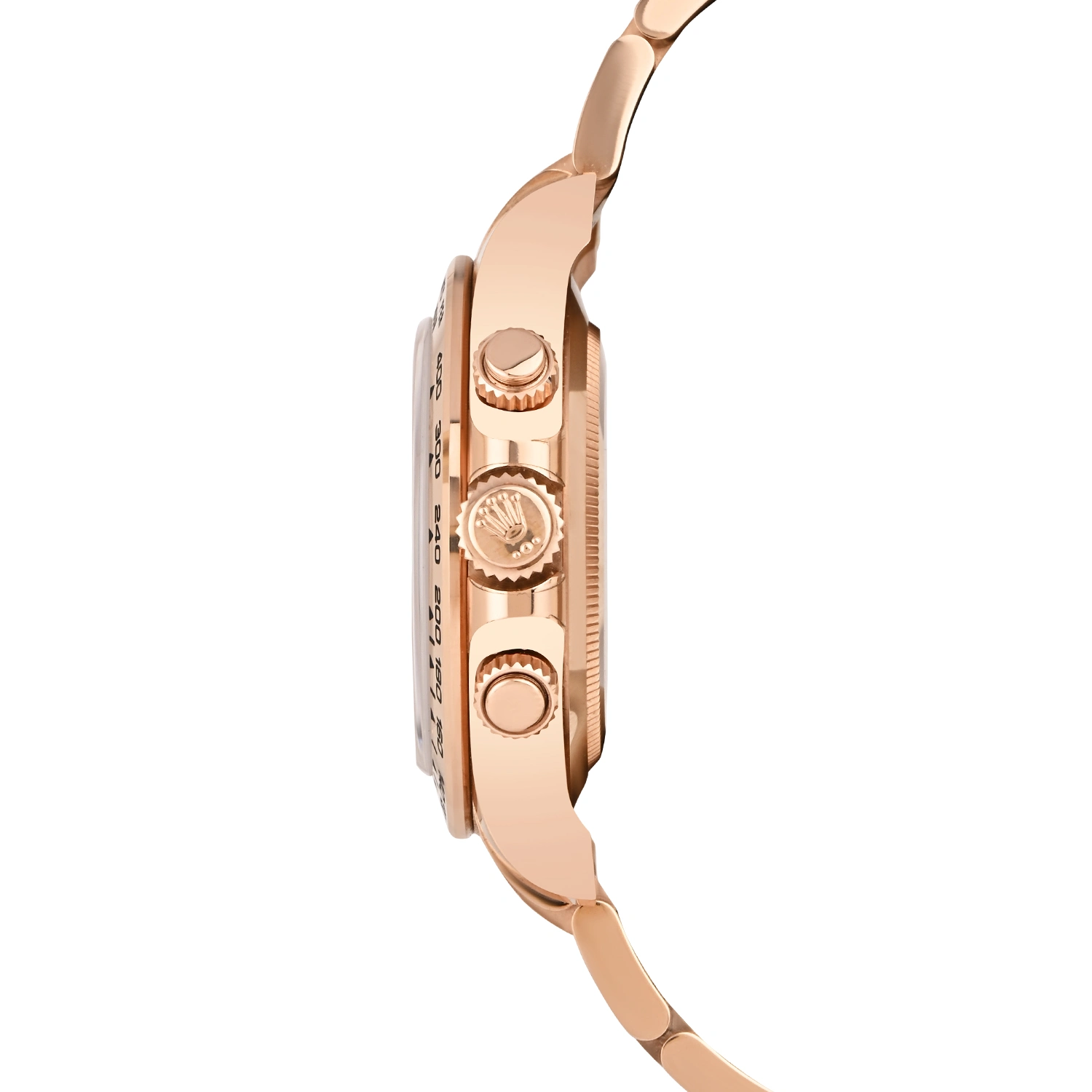 Daytona Everose Gold Bright Black and Everose Golden Set with Diamonds