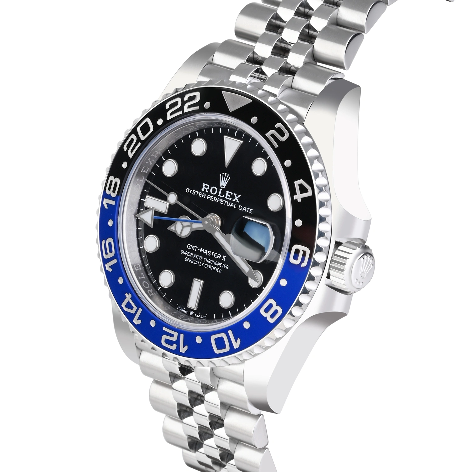 GMT Master II Blue and Black Bezel Black Dial