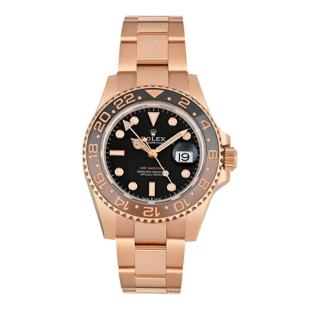 GMT Master II Rose Gold Brown and Black Bezel