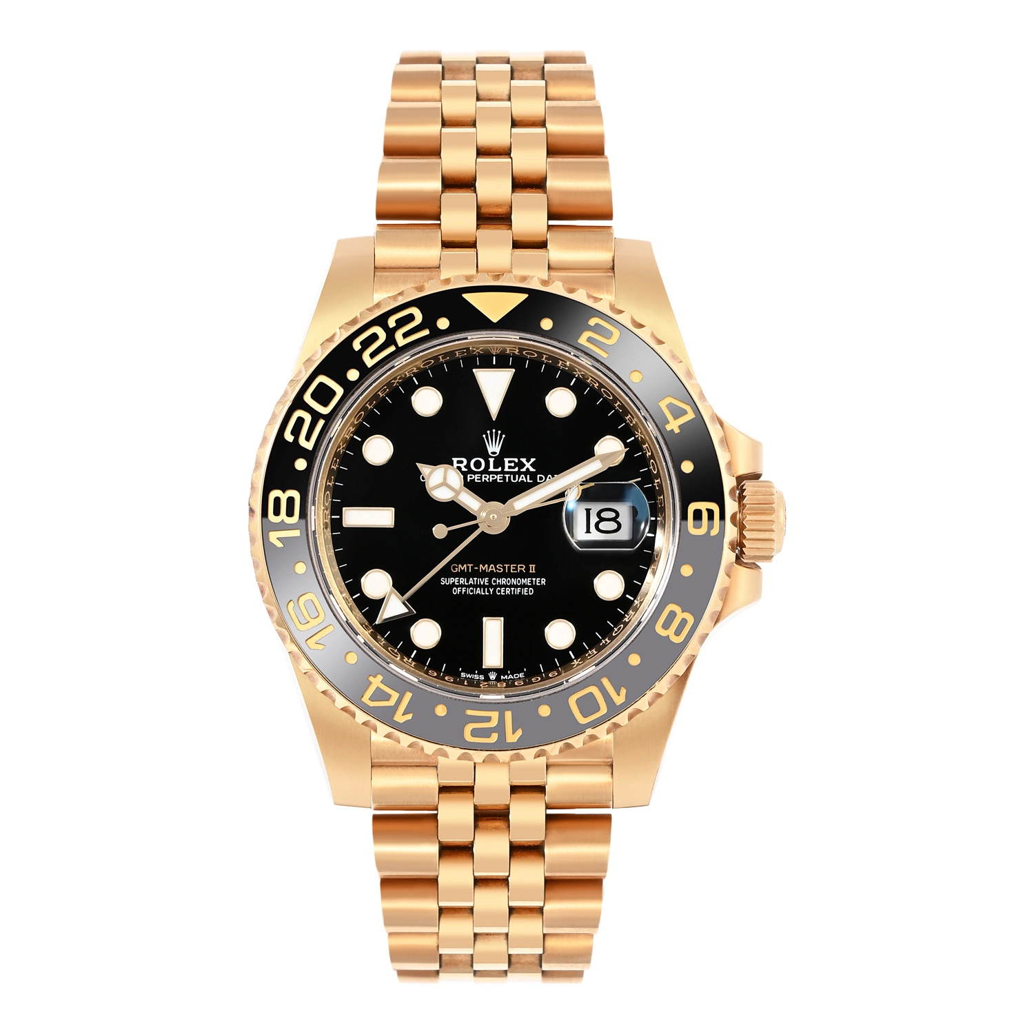 GMT Master II Yellow Gold Black Dial