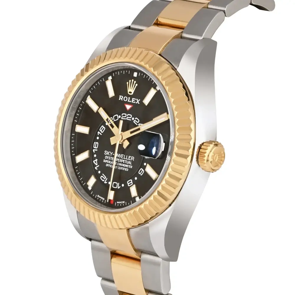 Sky-Dweller Black Dial Steel and Gold