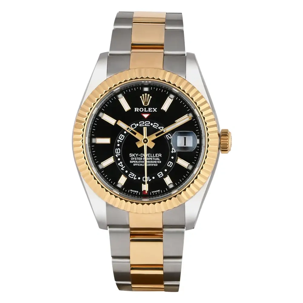 Sky-Dweller Black Dial Steel and Gold