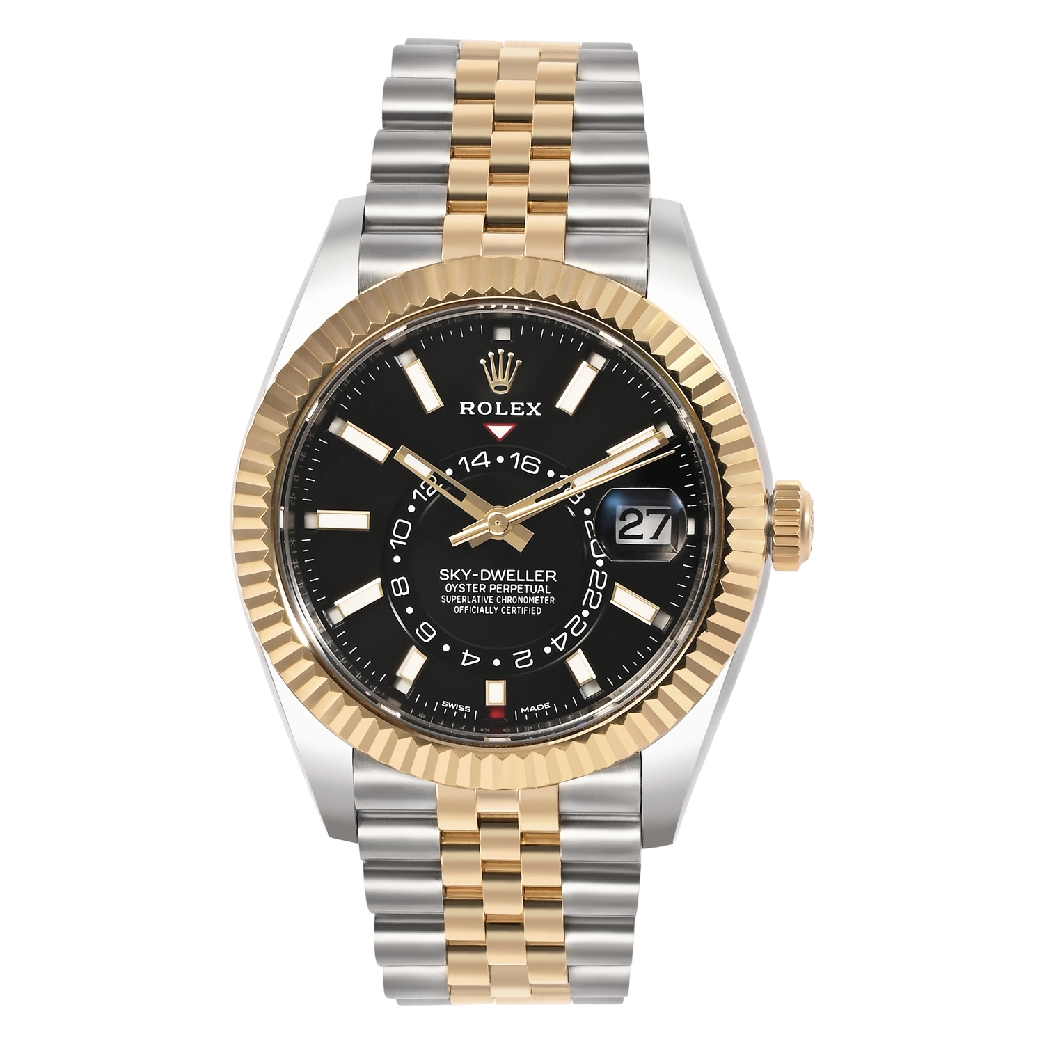 Sky-Dweller Steel and Yellow Gold Black Dial