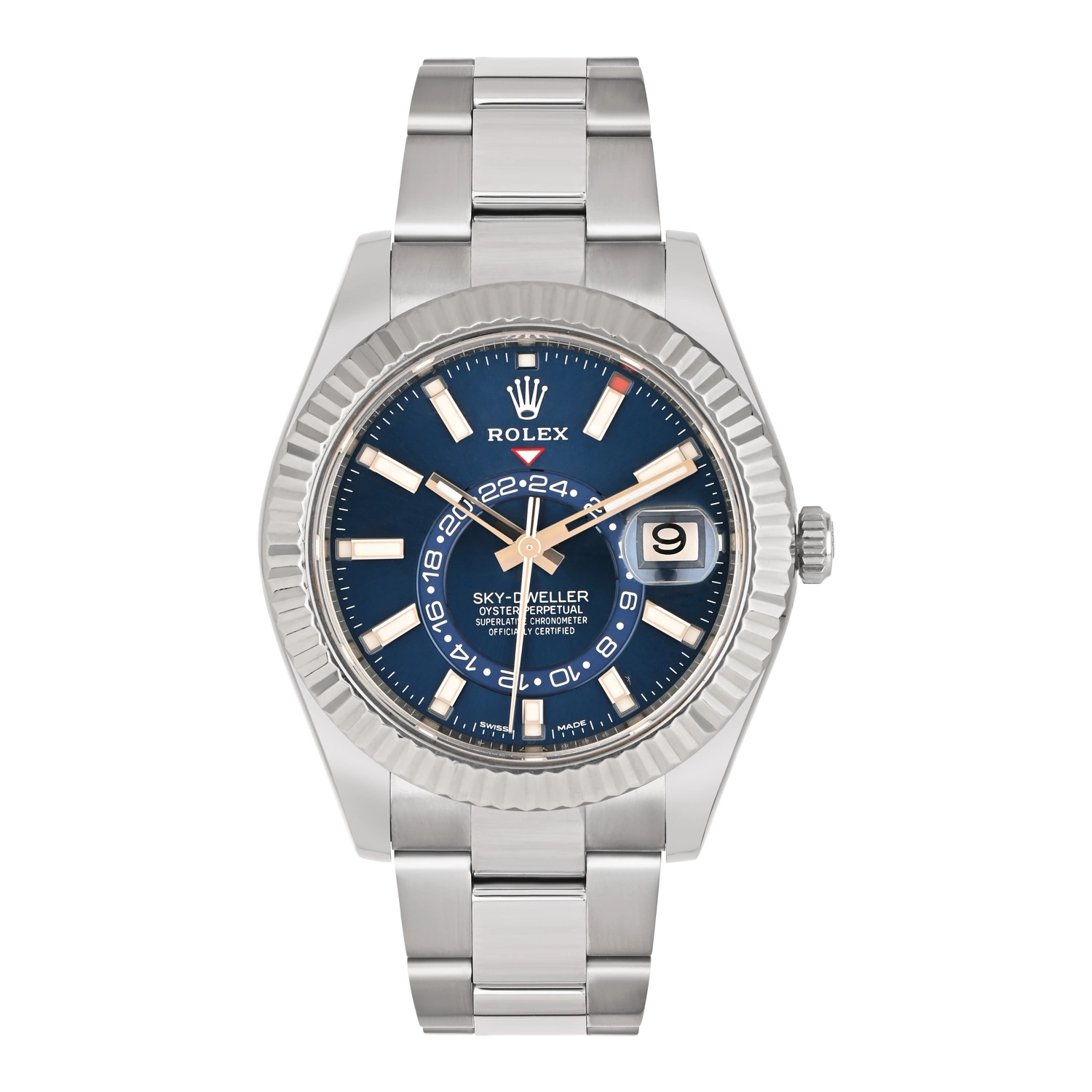 Sky-Dweller, Oyster, Oystersteel and white gold Blue Dial