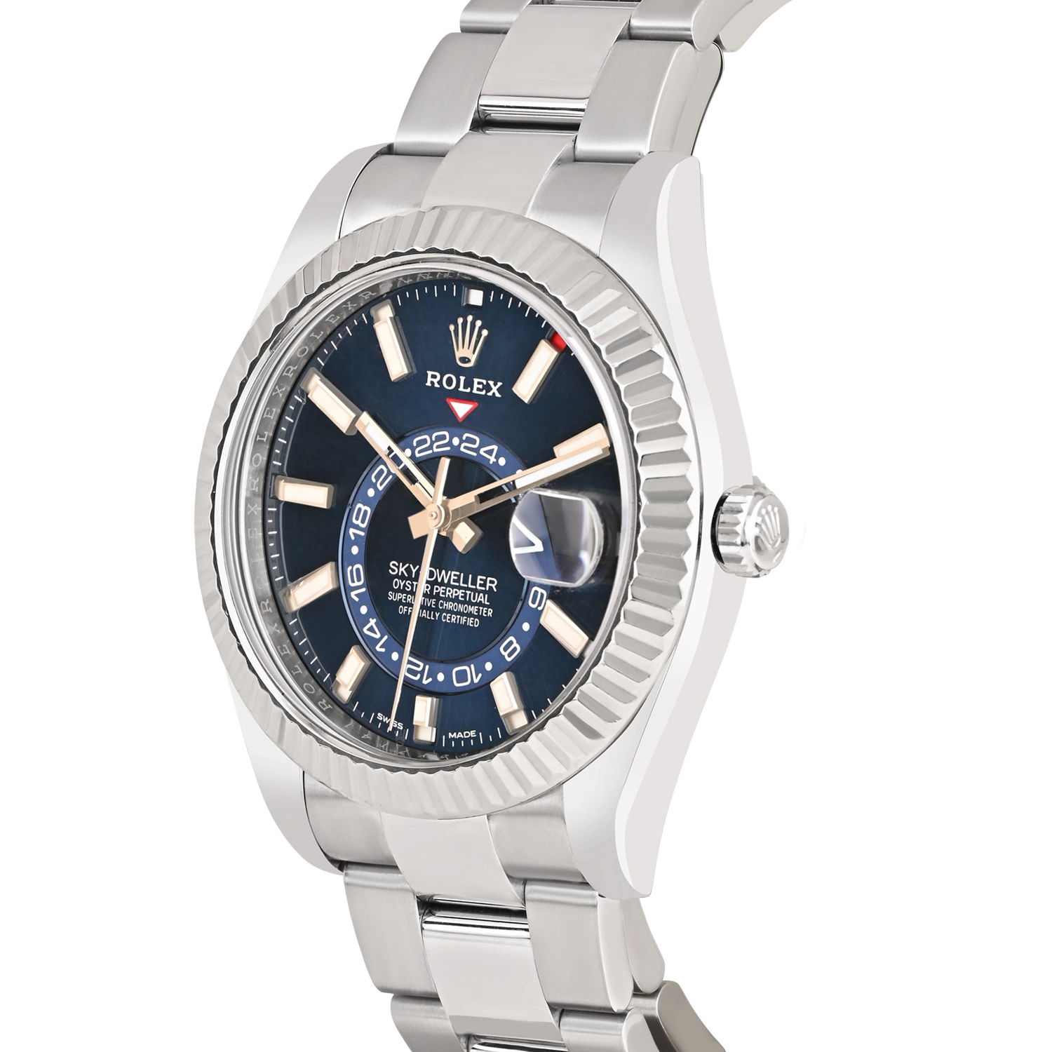 Sky-Dweller, Oyster, Oystersteel and white gold Blue Dial