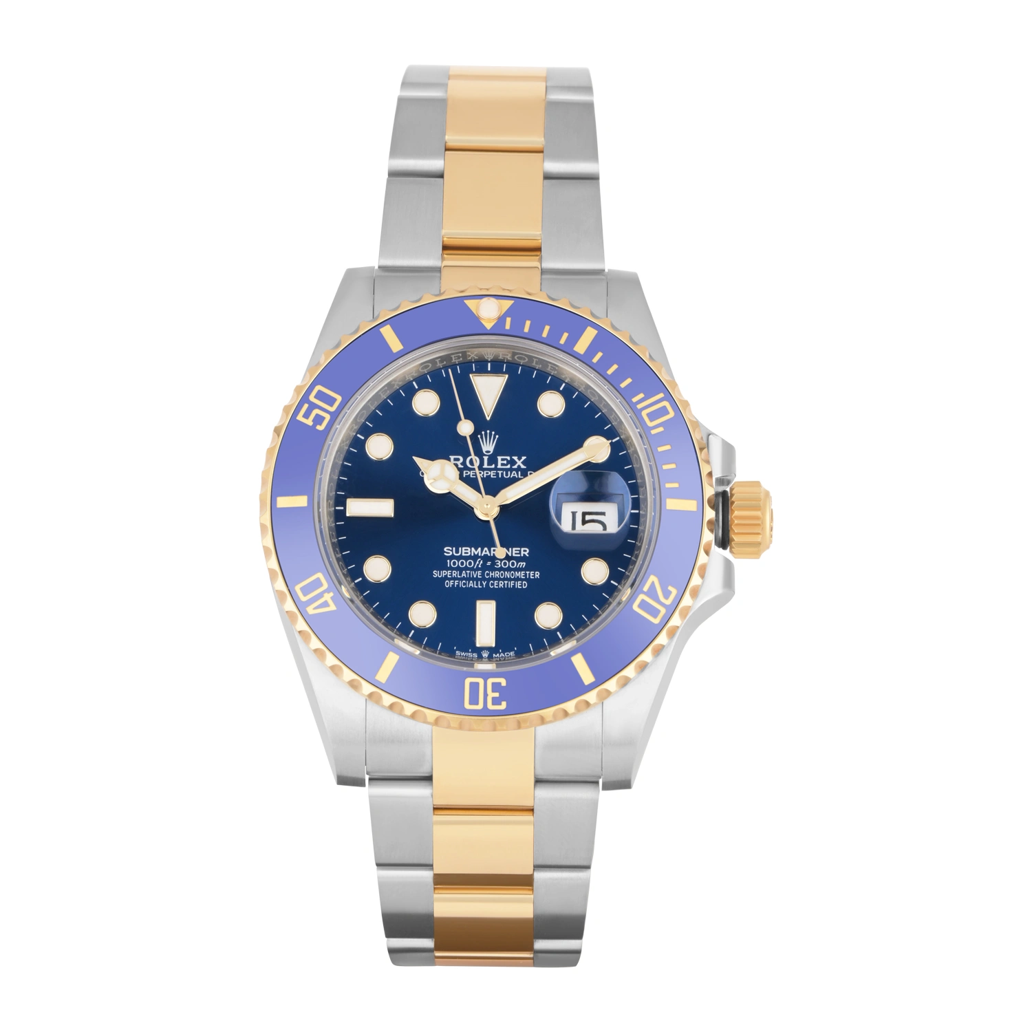 Submariner Blue Dial Blue Bezel Steel and Gold