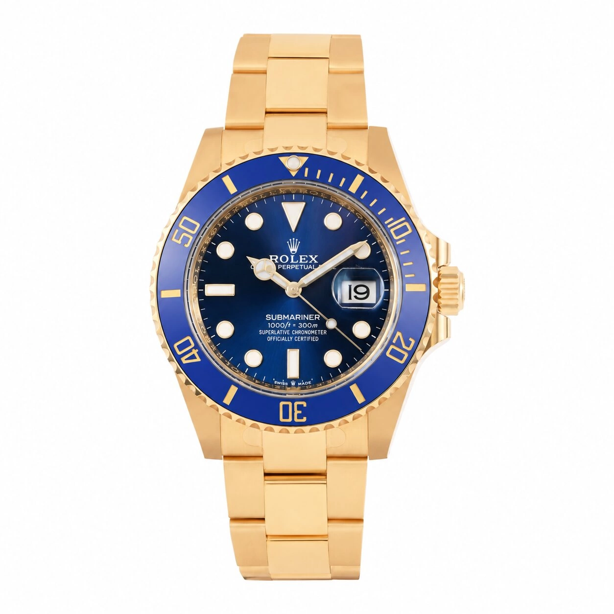 Submariner Blue Dial Blue Bezel Yellow Gold