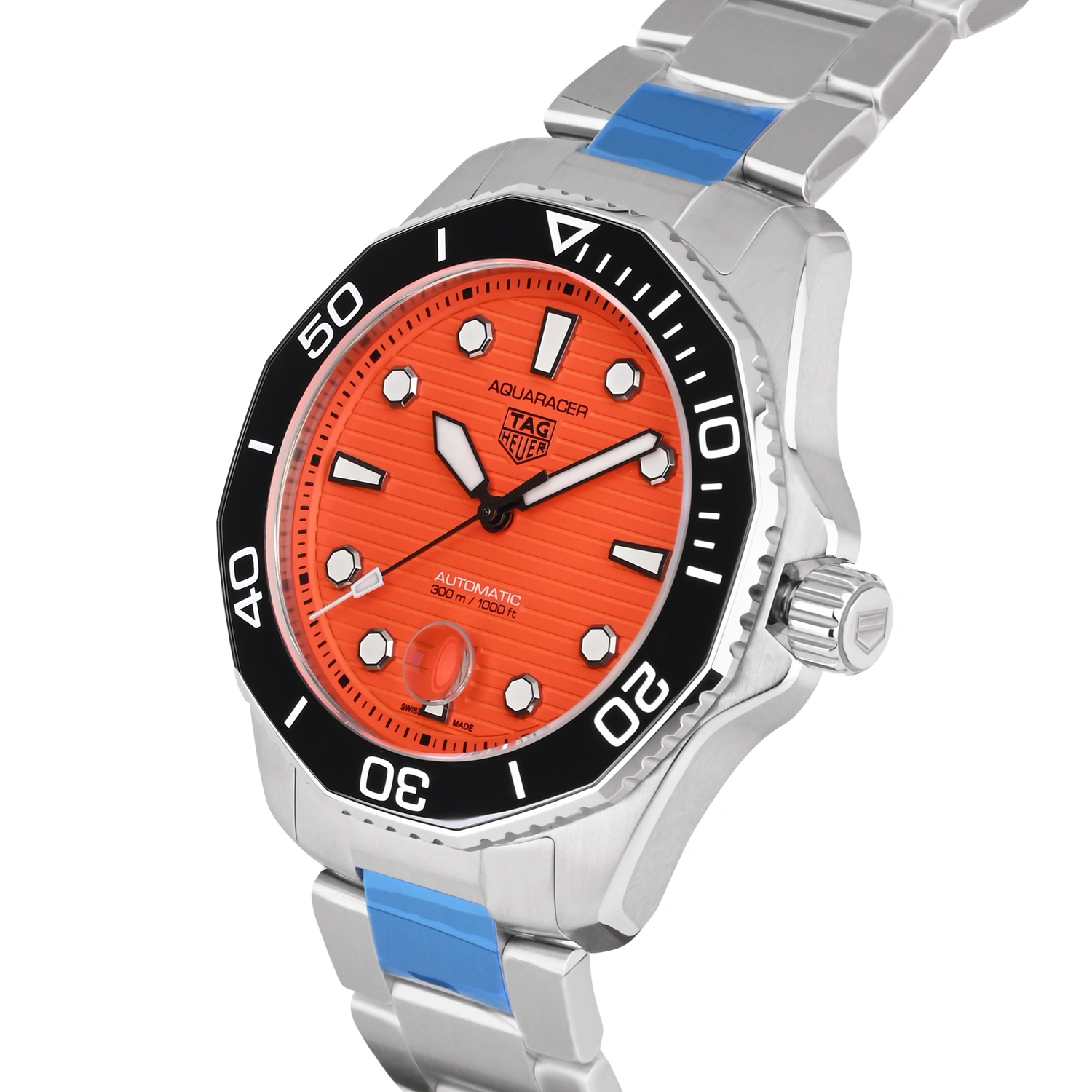 Aquaracer Automatic Orange Dial Stainless Steel Men’s Watch