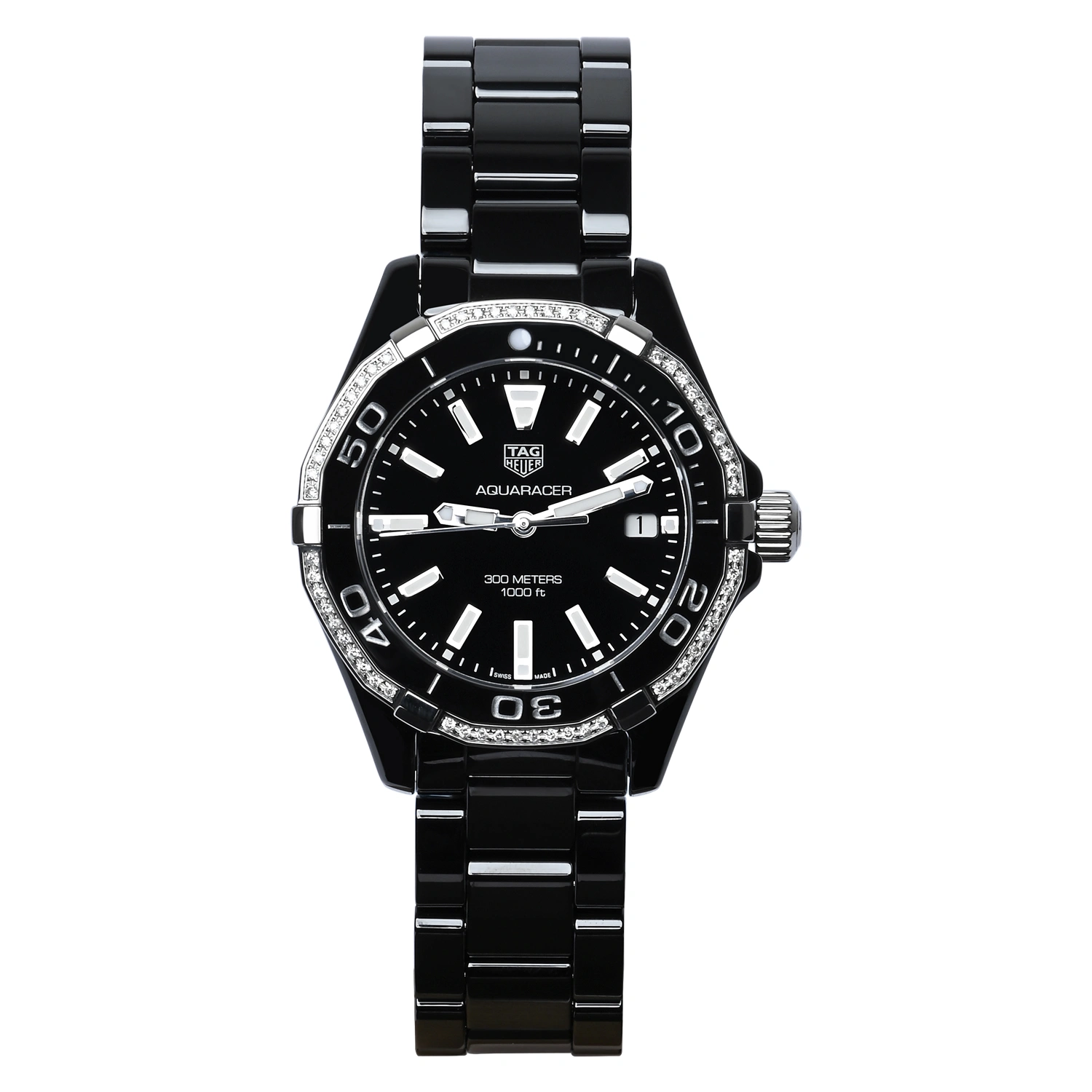 Aquaracer Black Ceramic Diamond Bezel