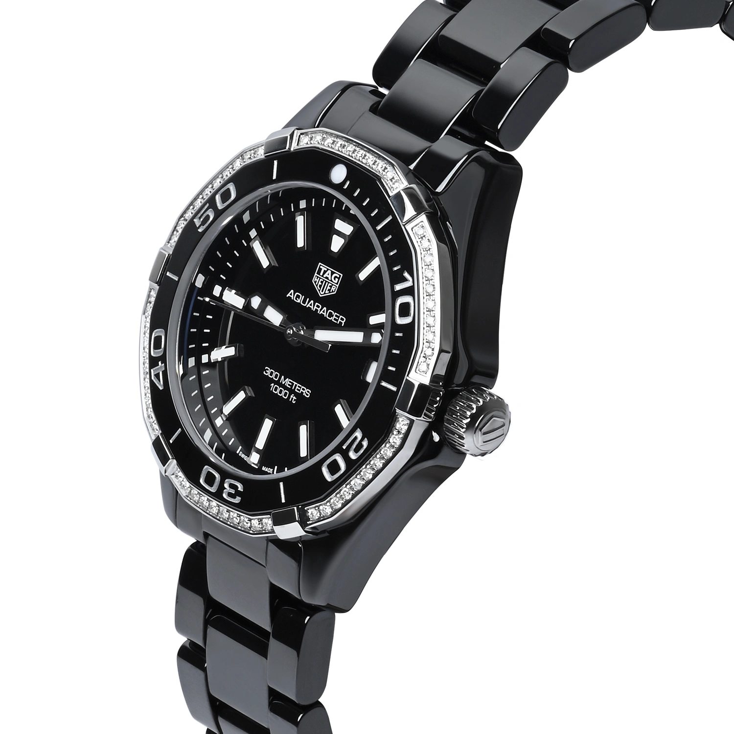 Aquaracer Black Ceramic Diamond Bezel