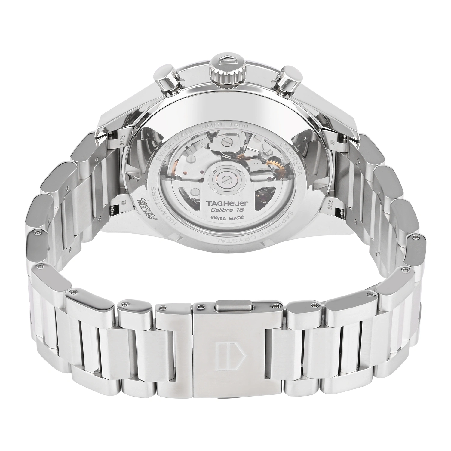 Carrera Calibre 16 Automatic Chronograph Blue Dial Steel Bracelet