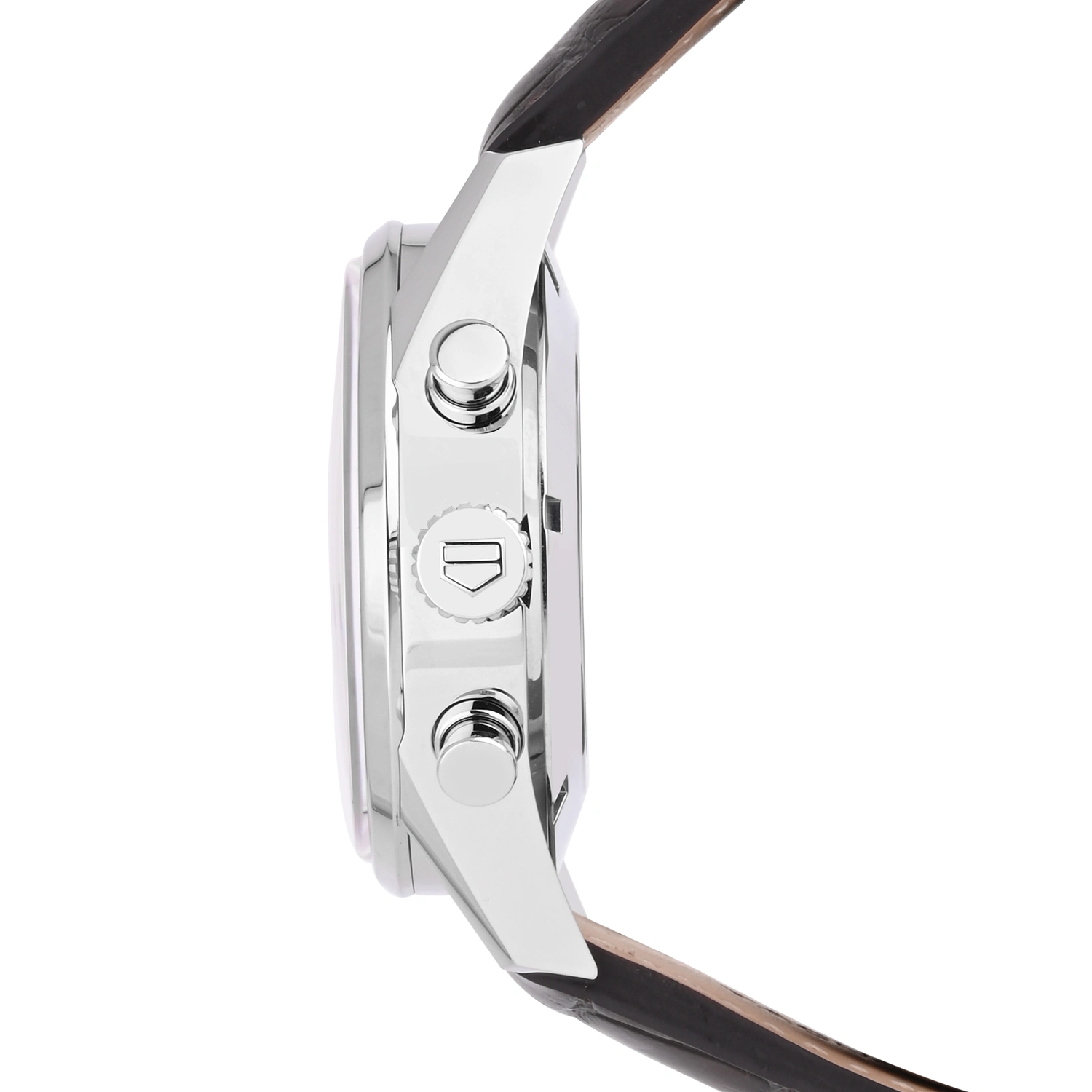 Carrera Calibre 16 Automatic Chronograph Silver Dial Brown Leather Strap (Day-Date)