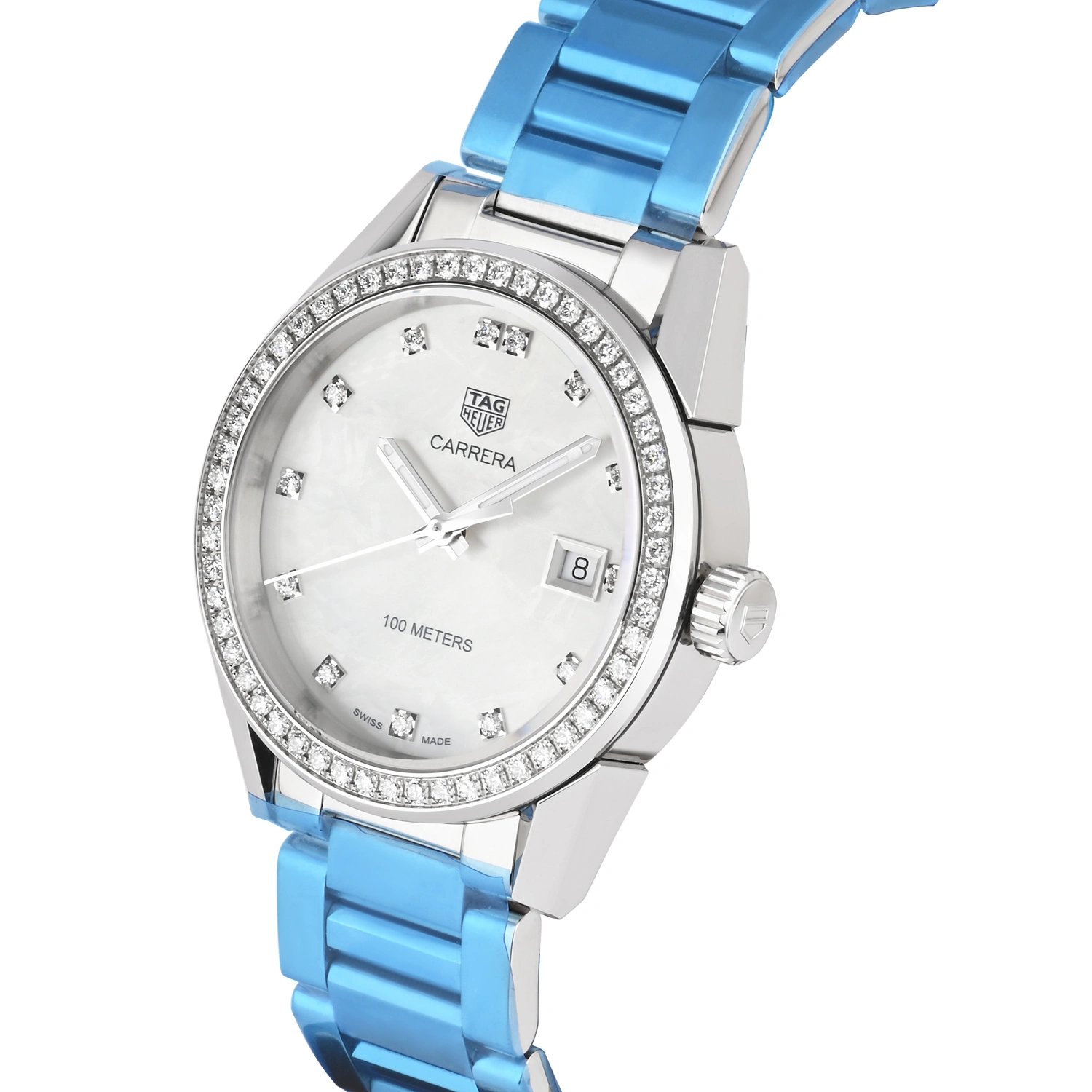 Carrera Diamond Bezel Mother-of-Pearl Dial Women’s Watch