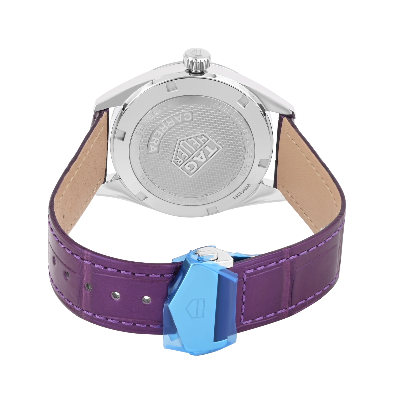 Carrera Silver Dial Purple Leather Strap Women’s Watch