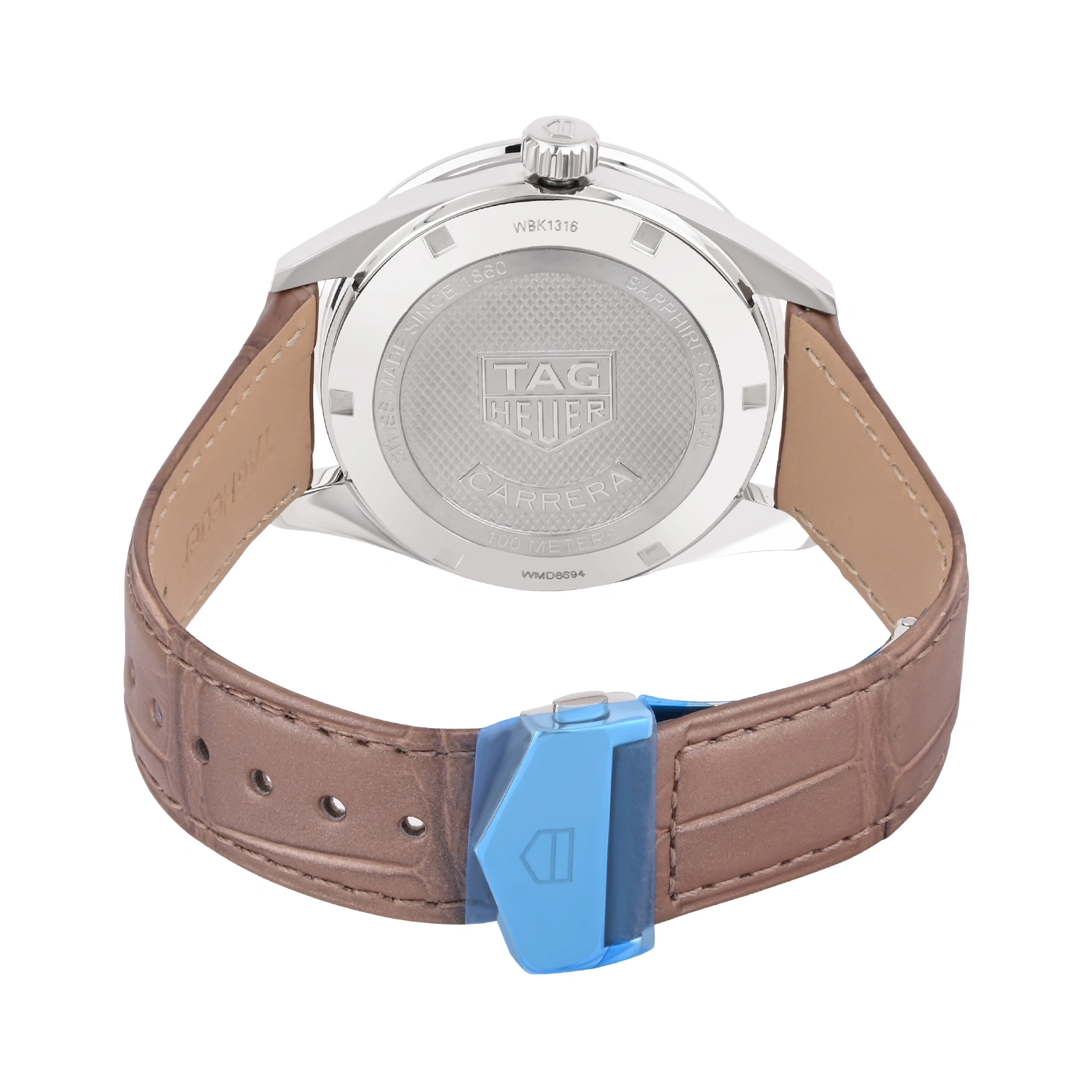Carrera White Dial Diamond Bezel Brown Leather Strap Women’s Watch